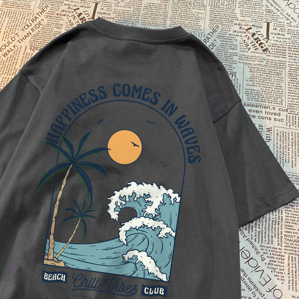 Happiness Comes in Waves Oversize