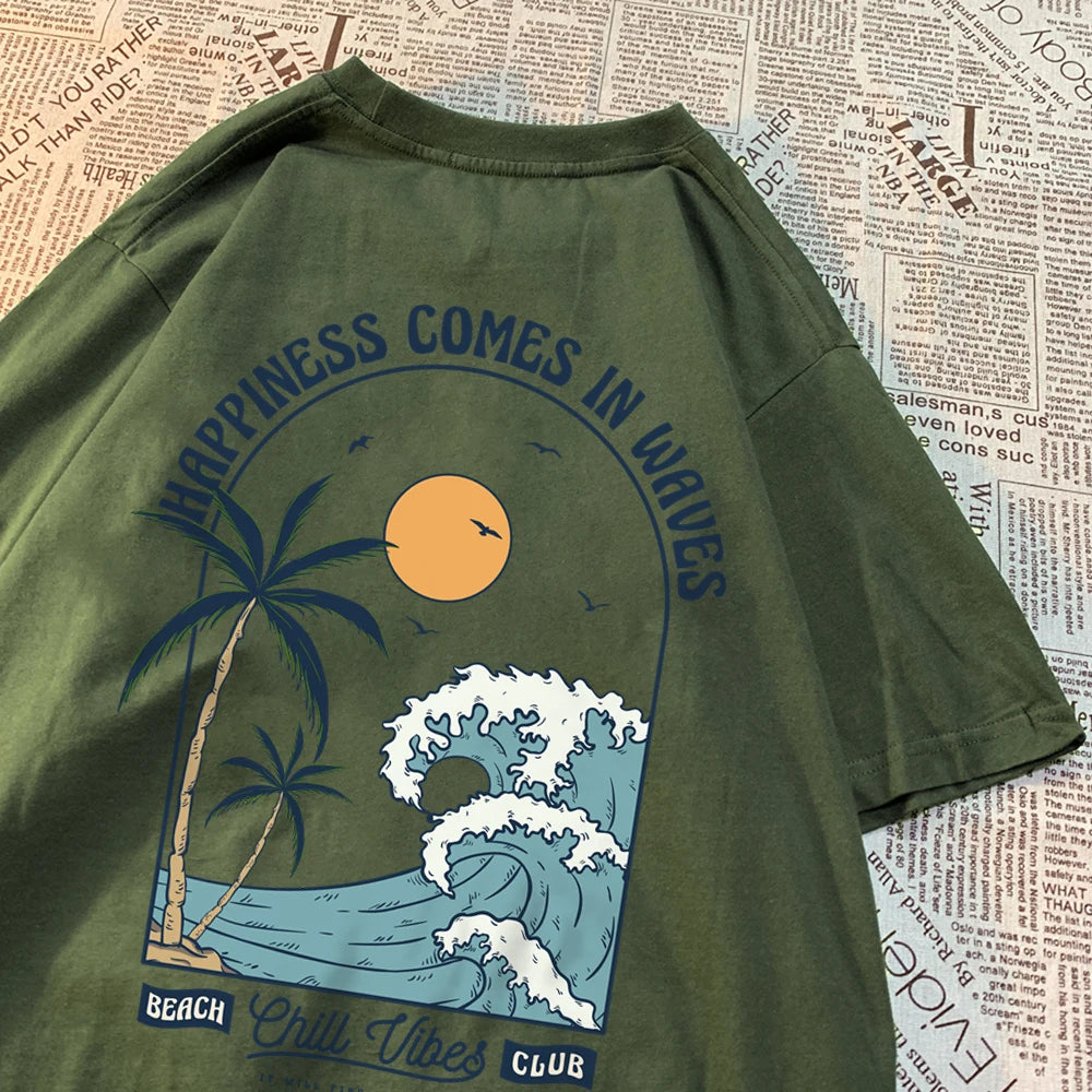 Happiness Comes in Waves Oversize