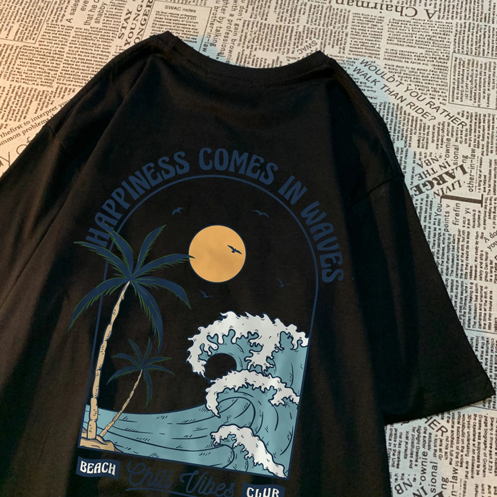 Happiness Comes in Waves Oversize