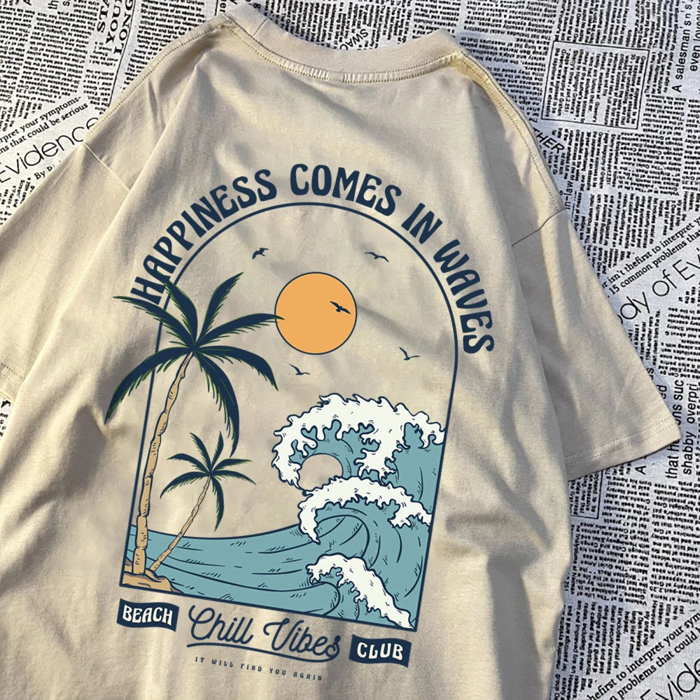 Happiness Comes in Waves Oversize