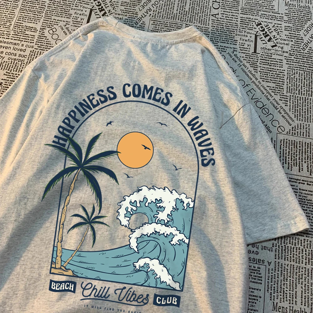 Happiness Comes in Waves Oversize